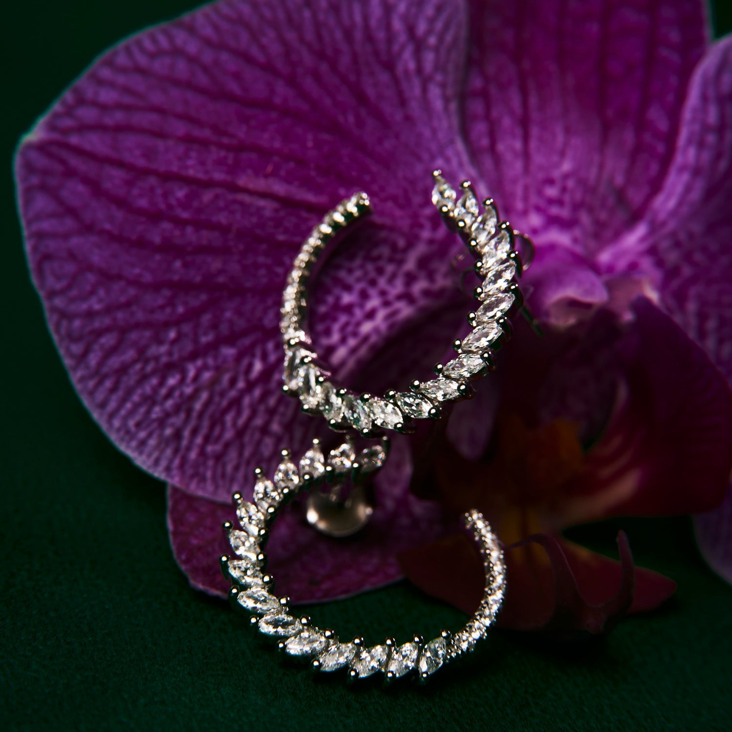 Oorbellen met twist-design en glans