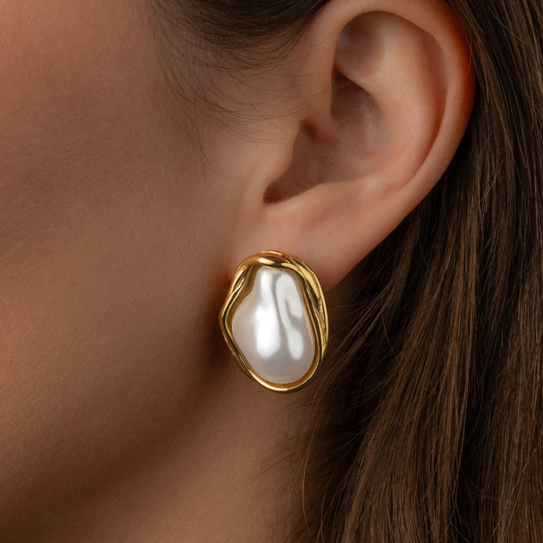 Oorbellen met Aurora-parel