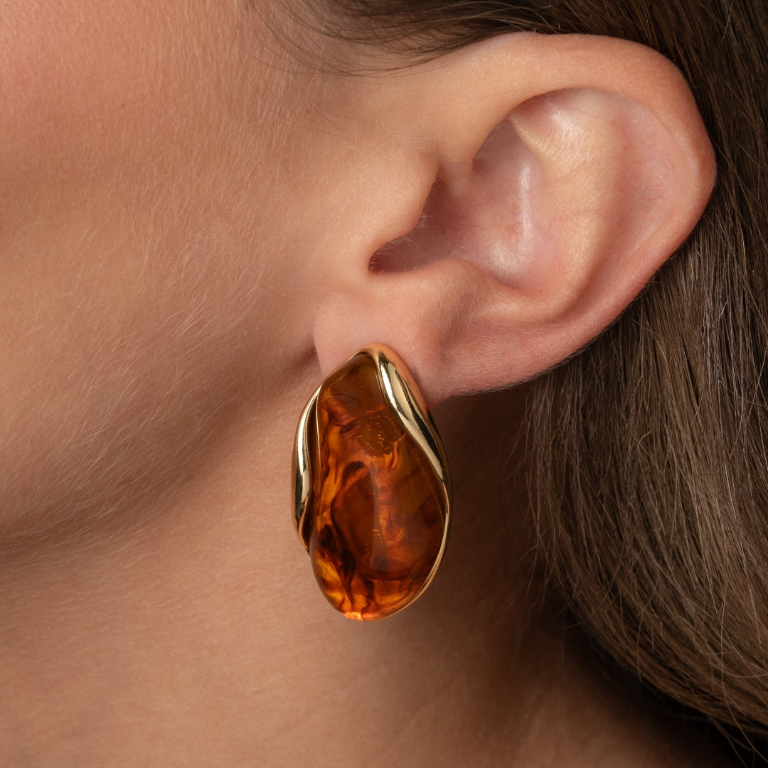 Oorbellen Amber Flames